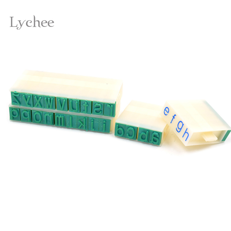Lychee Life 1Set English Alphabet Letter Stamps For Scrapbooking Plastic Rubber Stamps Diy Handmade Crafts: Large