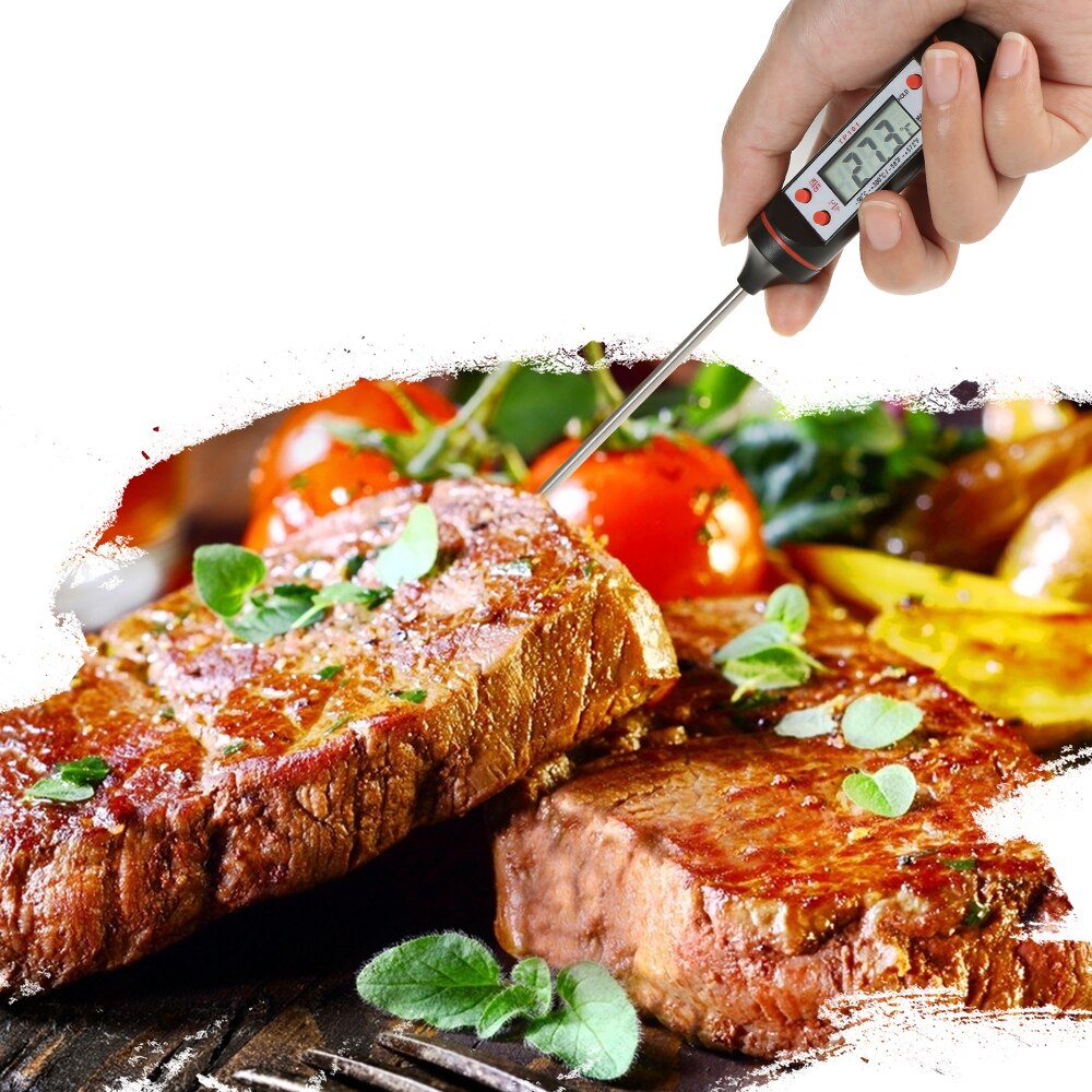 Digital Electronic Probe Cooking Food Water Oil Temperature Sensor LCD Display For Kitchen Fever Measurement Oral Underarm Use