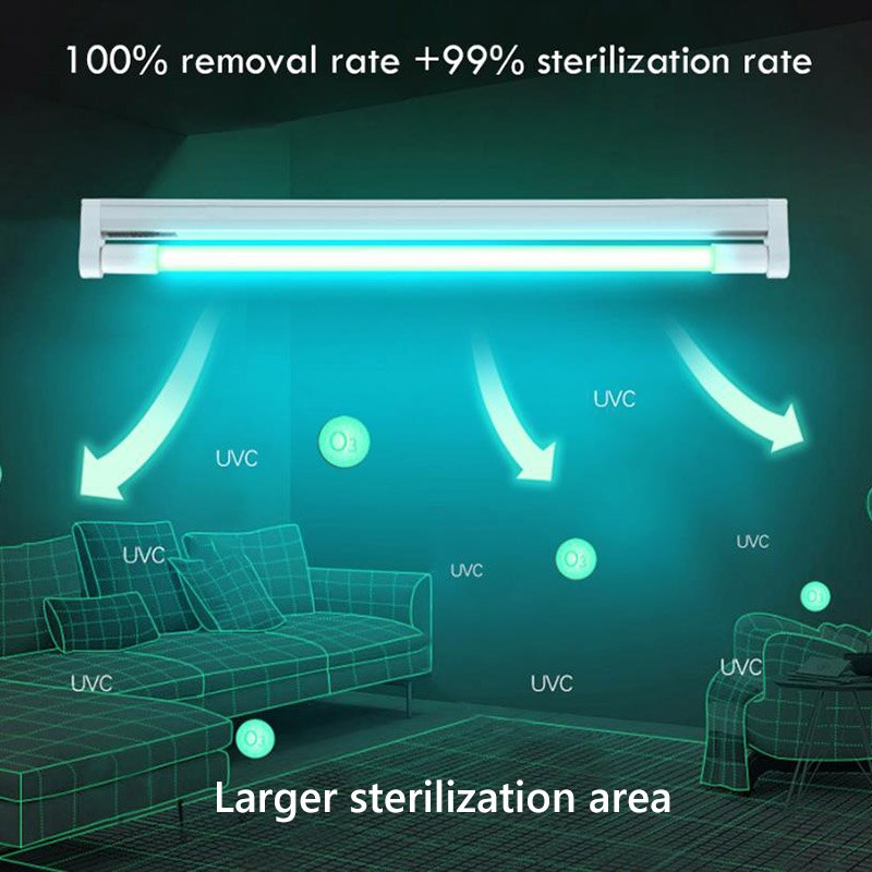 Ozon ultraviolet bakteriedræbende lys  t5 rør med armatur uv sterilisator dræbe støvmide uvc kvarts lampe til soveværelse / hospital