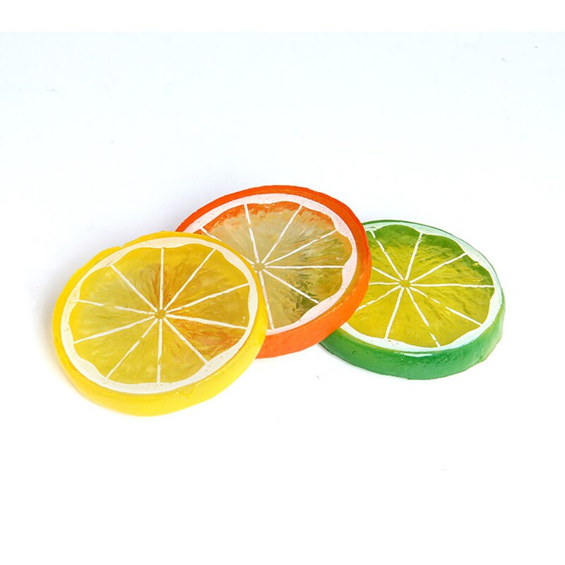 Boxi10pcs/pack Slime Additives Charms Pretend Lemon Slice Cabochons Fruit Filler For Fluffy Clear Cloud Slime Clay