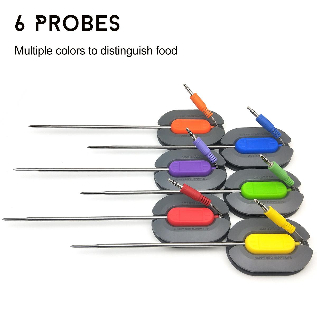 5 Style Digital Wireless BBQ Thermometer With 6 Probes bluetooth Control Food Cooking Timer Oven Meat Grill Thermometer Kitchen