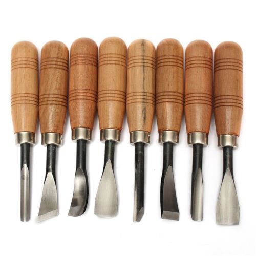 Fixmee tamaño grande 8 Uds Woodpecker herramientas de tallado de madera seco Chip detalle cuchillo cincel