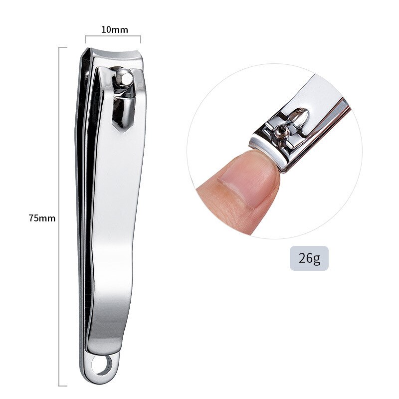 Stainless Steel Nail Clipper Cutter Toe Nail Clipper with Clip Catcher Fingernail Manicure Trimmer Pedicure Tools: 1-large