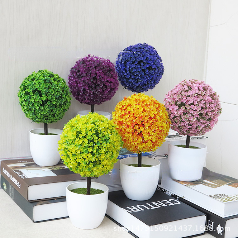1pc Künstliche Pflanzen Bonsai Kleine Baum Simulation Pflanzen Gefälschte Blumen Tisch Topf Ornamente Hause Dekoration Hotel Garten Decor