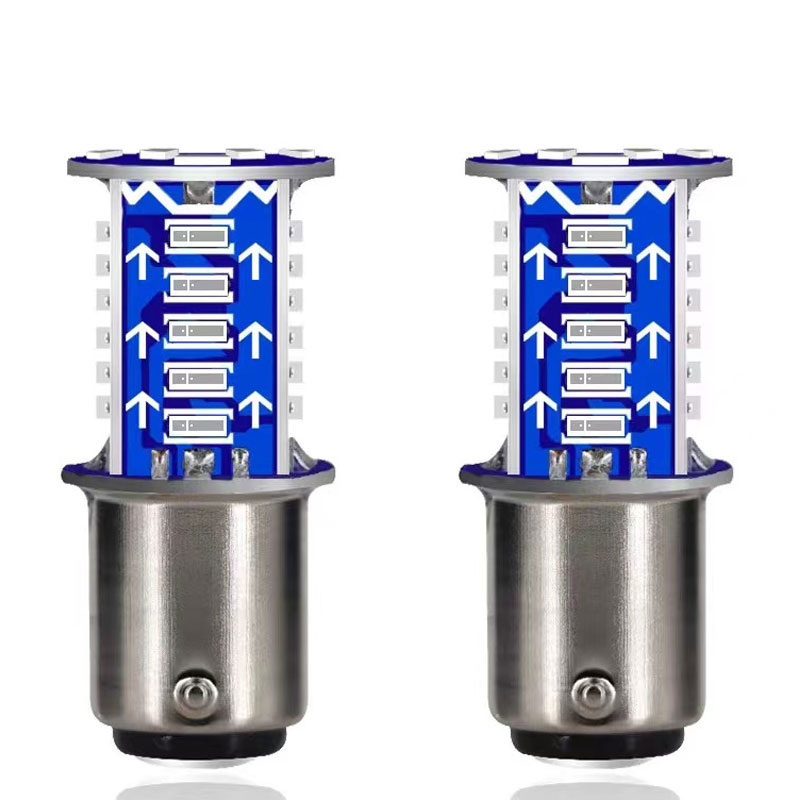 Universal- LED Motorrad Strobe Brems Glühbirnen Auto Schwanz Parkplatz Rückfahr Lichter Auto Brems Lampen Motorrad Rücklicht 1/2Stck: Elfenbein