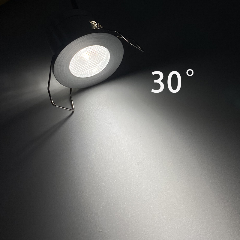 Foco interior Downlight 12V 24V 1W Mini LED delgado regulable montaje empotrado recorte 28mm luz de techo gabinete escaparate lámpara de Camper