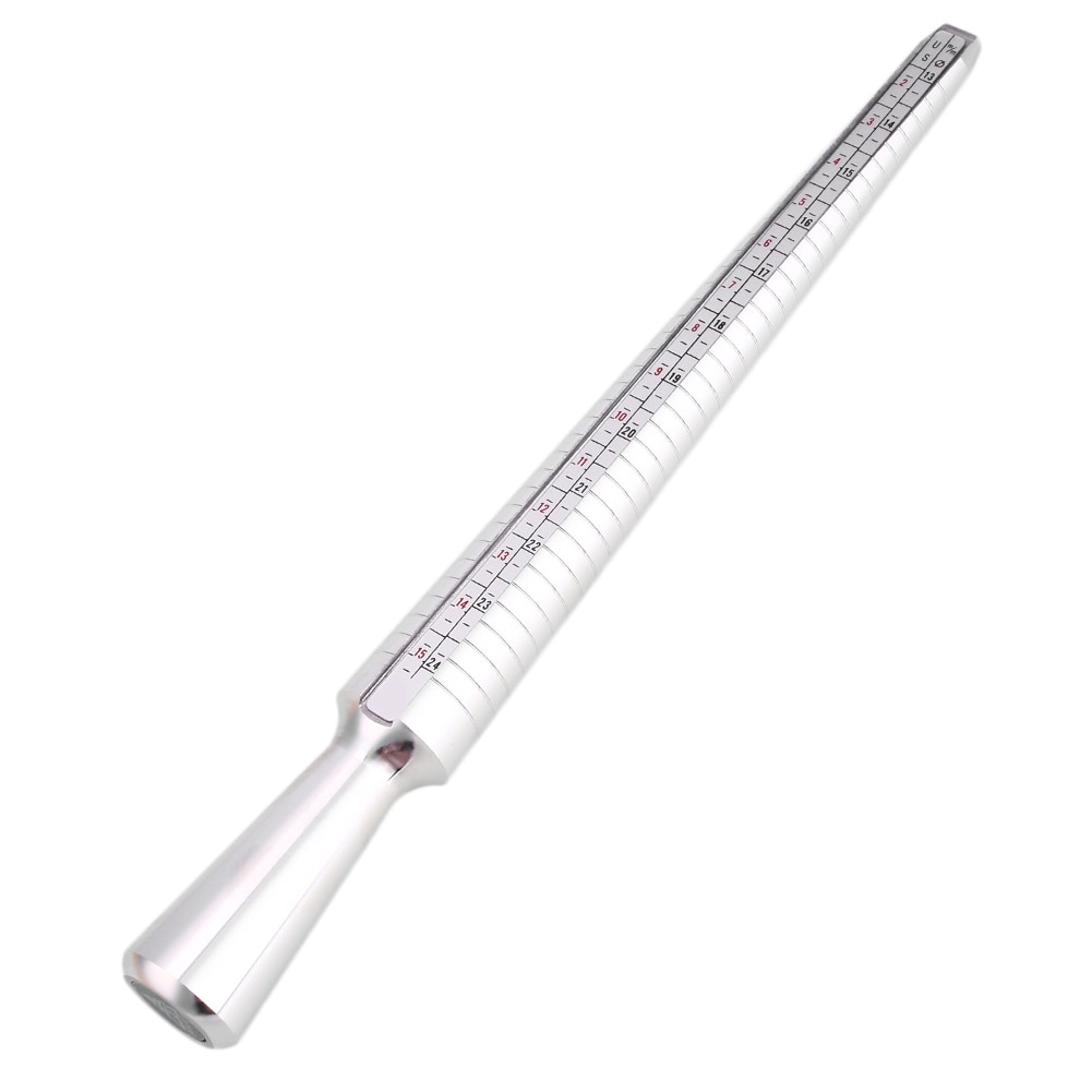 Measuring Rod Measuring Stick Tool Size Bar Metal Silver Sturdy Ring Size Mandrel Finger Hammer Measure 1056A Meter