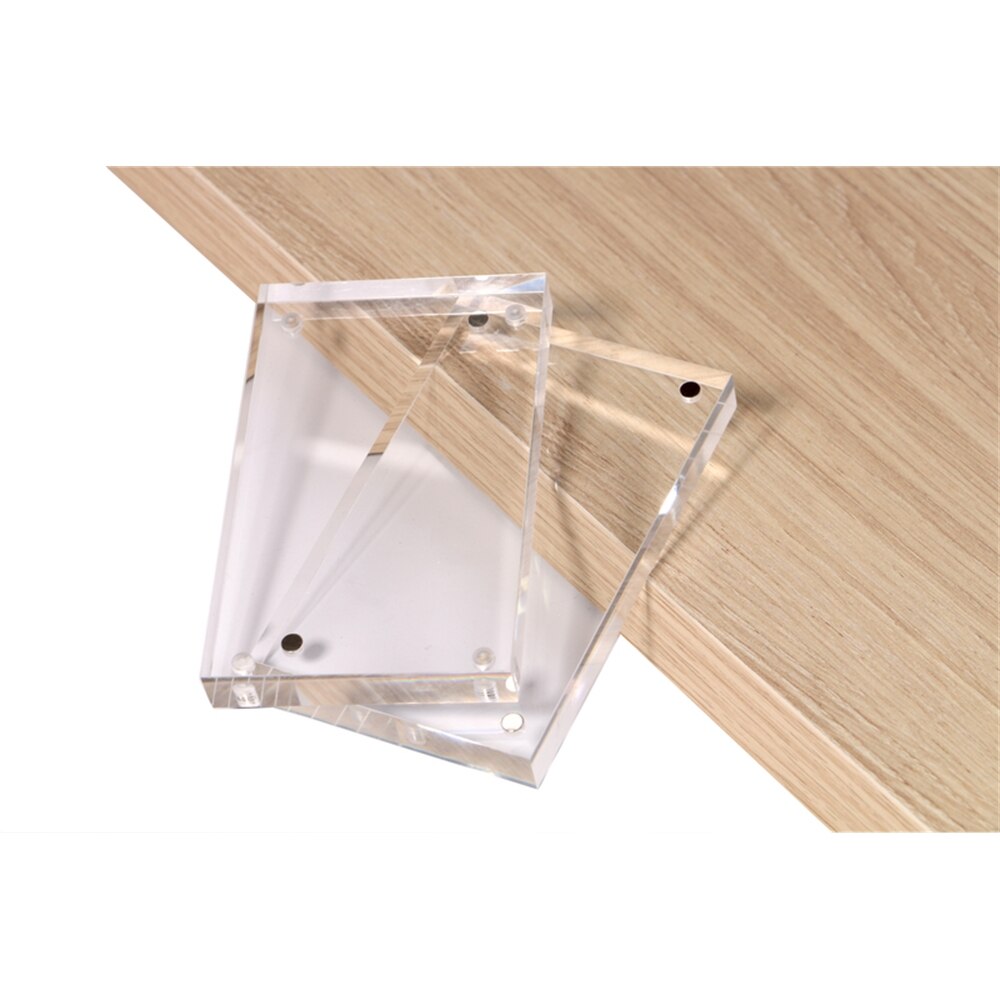 Acrylic Block Strong Magnetic Label Frame Desk Sign Holder Crystal Photo Frame Price Tag Display Desk Menu Name Card Cover Rack