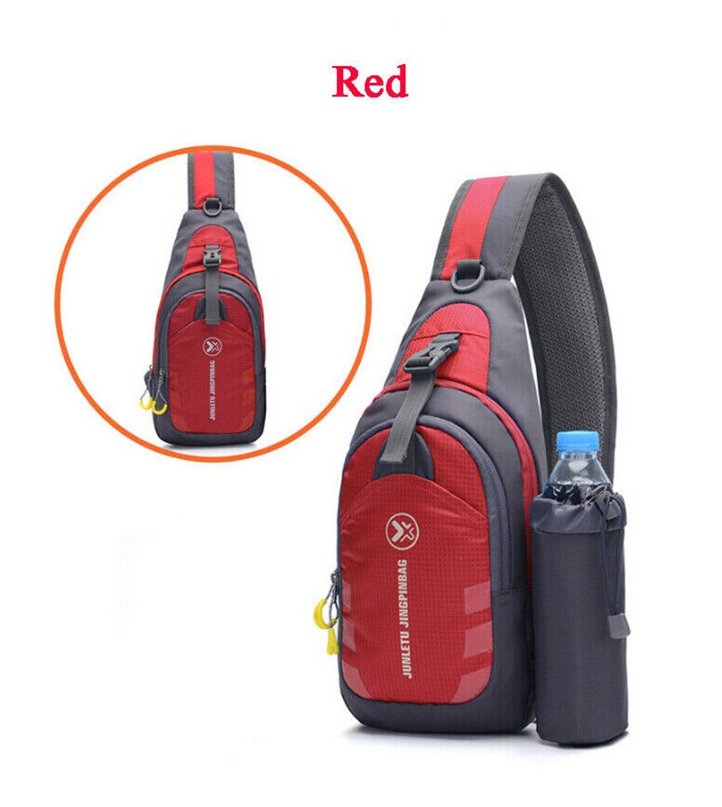 6 farver vandtæt lille brystpose taske rejse sport skulder slynge messenger cross tasker: Rød