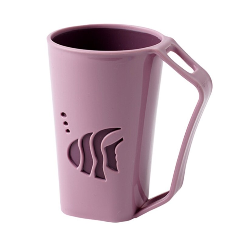 Modern Minimalist Couple Bathroom Tumbler Cup with Handle for Brushing Rinse Toothbrush Holder Household Washing Mug