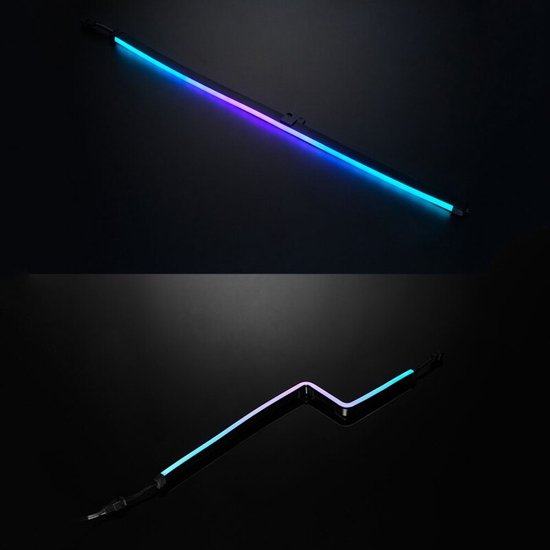 Combo lichtstrip argb neon computerbehuizing decoratie led strip 5v 3 pin licht header aura 400mm x 2 stuks
