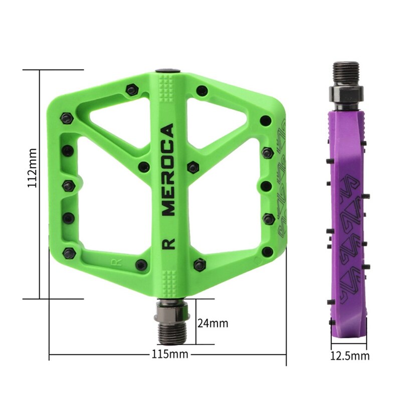 MEROCA-pedales planos ultraligeros para bicicleta de montaña, antideslizantes, accesorios para bicicleta de carretera