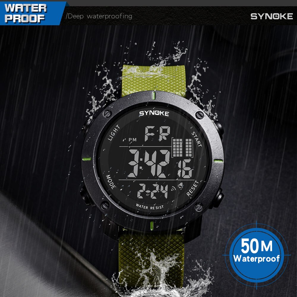 Synoke Horloge Mannen Digitale Horloges Casual Waterdichte Led Horloge Wekker Relogio Masculino Mannen Horloges Reloj Hombre