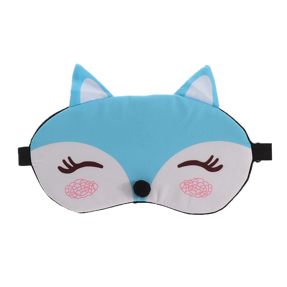 1 Stuks Slaap Oogmasker Slaapmasker Katoen Eyepatch Slaapmasker Leuke Eye Cover Travel Rest Eye Band Slaapmiddel Eye blinddoeken: Blauw