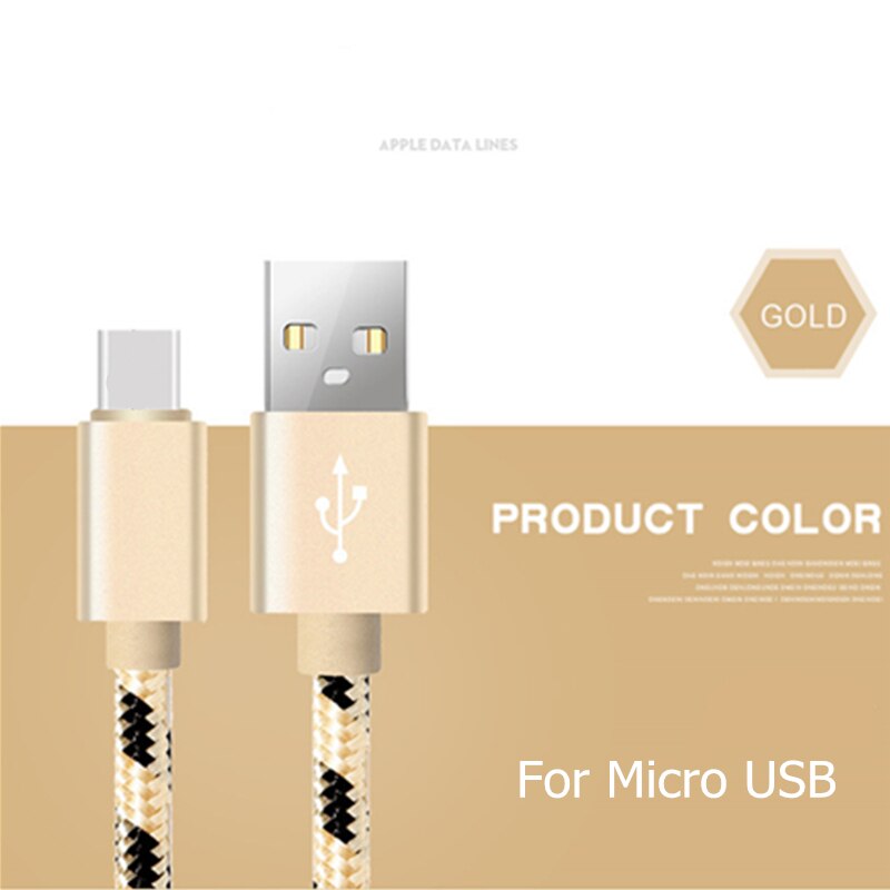 Micro USB Kabel Voor Xiaomi Redmi Note 5 Pro 4 Omkeerbare Micro USB Lader Data Kabel Voor Samsung S7 Mobiele telefoon USB Apparaat: Gold For Micro USB / 1m