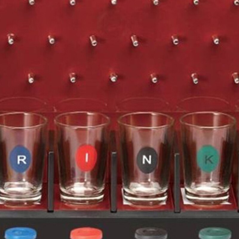 Mini Drinking Game Coin Dropping Party Games Bar Game With 6 Glass Cups And 1 Rack Novelty