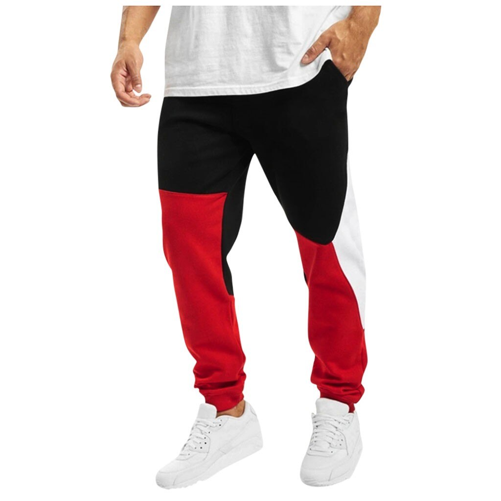 Mannen Joggingbroek Sport Broek Broek Bodybuilding Flexibele Losse Lange Broek Mannen Pantalones Hombre Joggers Joggingbroek Streetwear: Rood / XXL