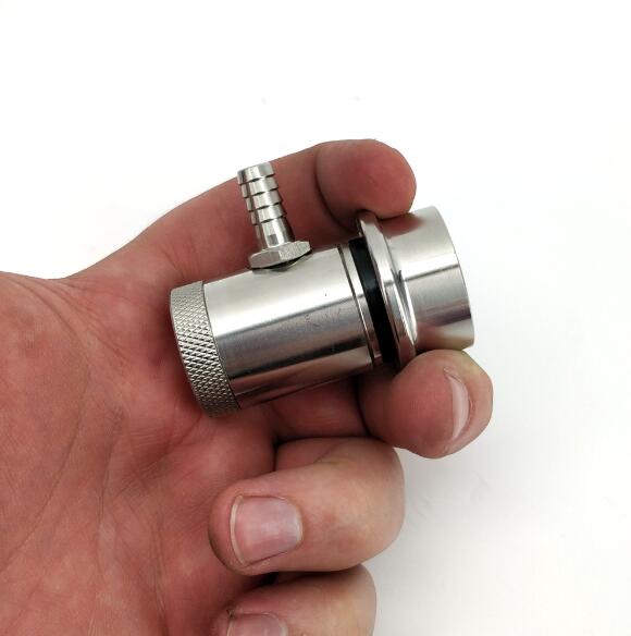 KegLand Machined Stainless Ball Lock Disconnect - Barb (Black/Liquid) HOMEBREW