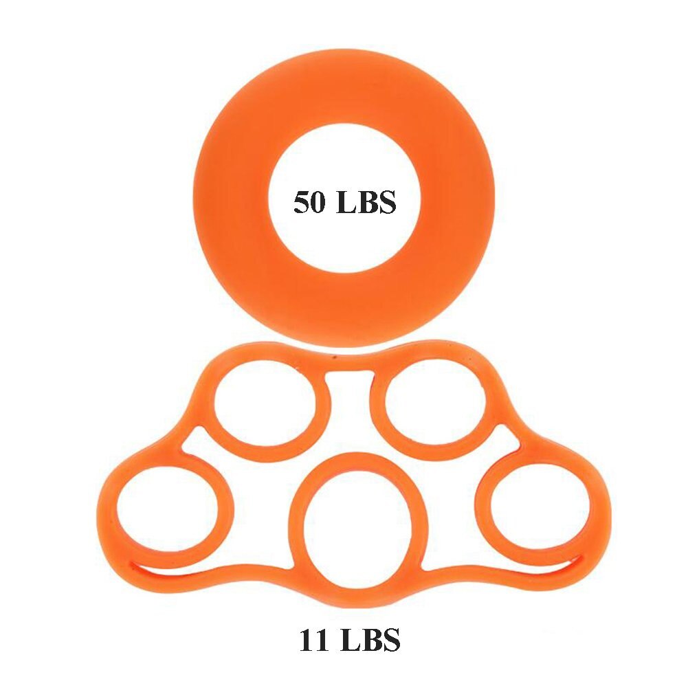 3 Levels Finger Stretcher Resistance Bands Finger Grip Exerciser Hand Grip Trainer Rings for Relieve Pain Injury Rehabilitation: Orange