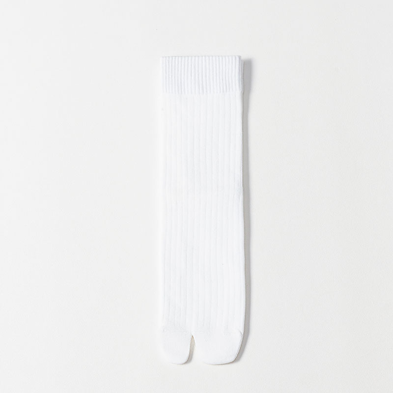 Calcetines de 2 dedos para hombre, sandalias con chanclas, calcetines de tubo medio con 2 dedos, calcetines con punta dividida a rayas de Color sólido, calcetines de algodón informales de negocios: Negro Azul