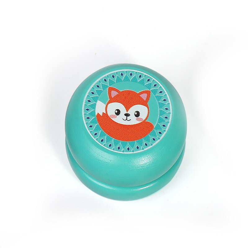 Bambini Yo-Yo Yo-Yo Carino immagini di Animali di Legno Yo-Yo Giocattoli Interessante Creativo Yo Yo Giocattoli Per I Bambini di legno Yoyo Palla: fox