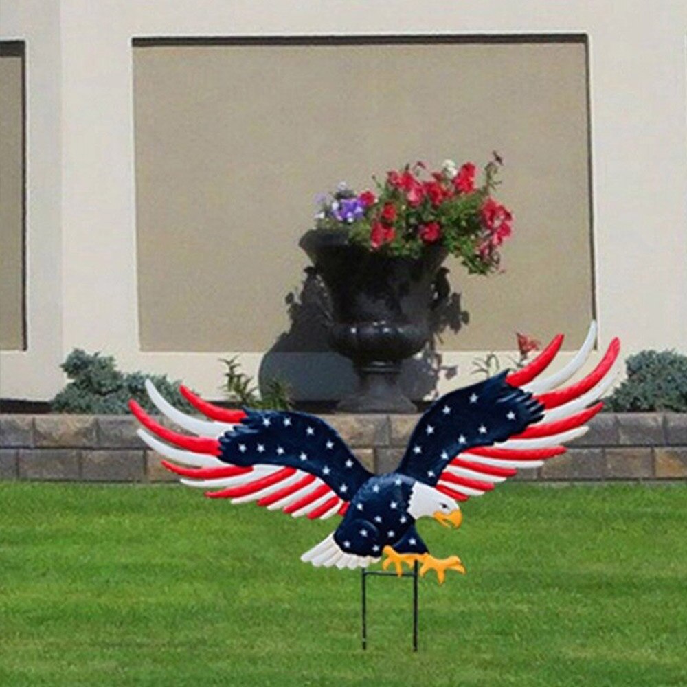 Amerykańnarty orzeł dekoracje ogrodowe 4 lipca dzień niepodległości ozdoby patriotyczne wystrój domu na zewnątrz rocznica C1