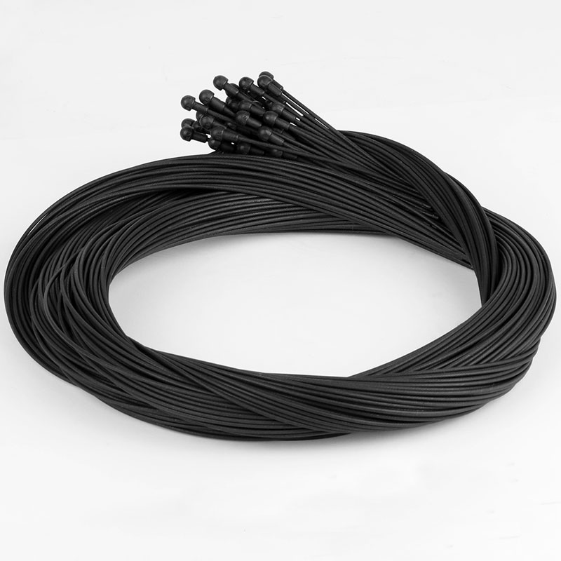Cable de núcleo de acero inoxidable recubierto de PTFE para bicicleta de montaña, alambre de acero al carbono recubierto de Zinc con tapa, Kit de bricolaje de línea de cambio Universal