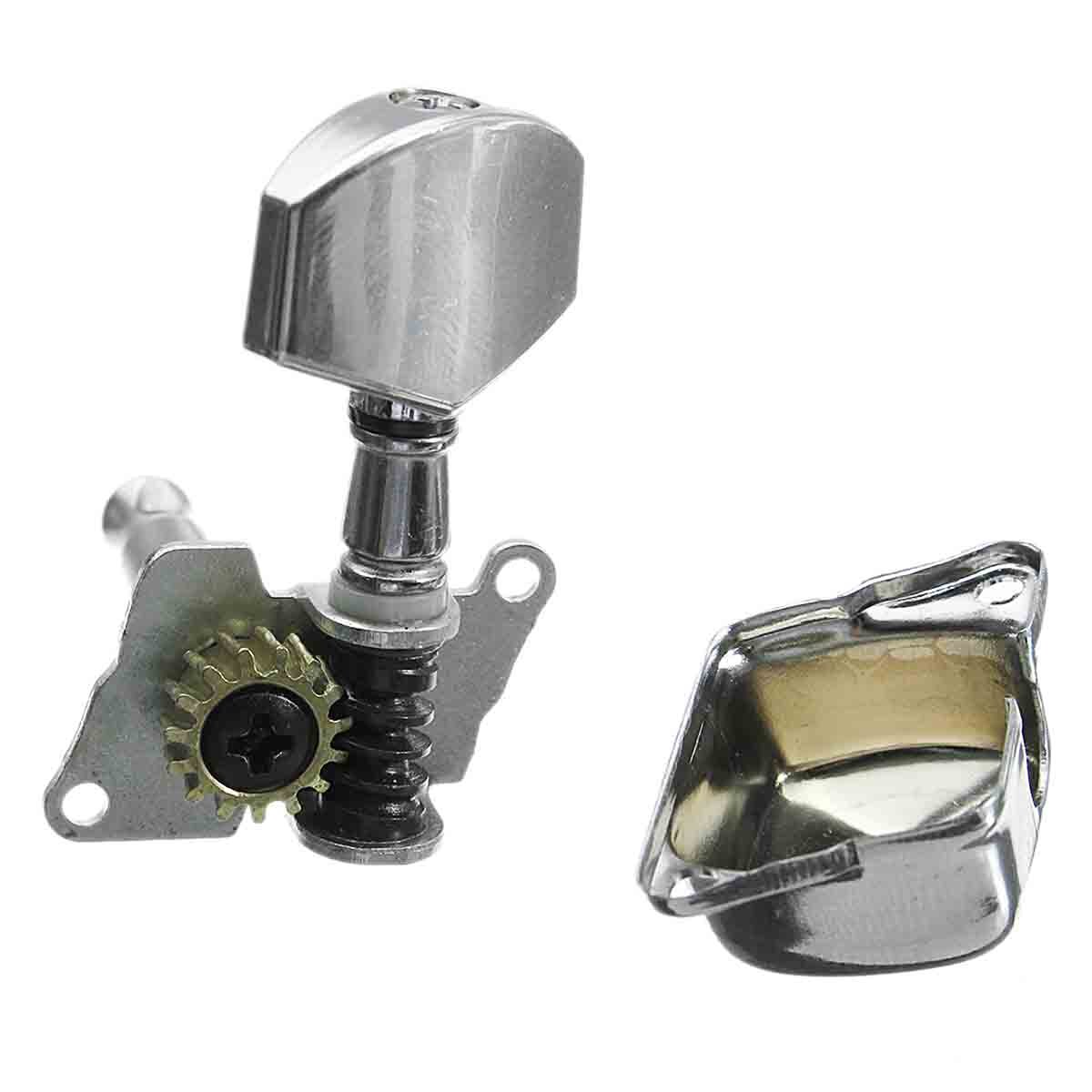 Zebra 6Pcs 6L Metalen Akoestische Gitaar String Halfgesloten Stemsleutels Tuners Gitaar Tuning Peg Machine Heads Tuners