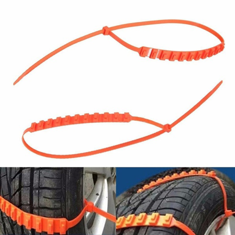 Chaînes à Neige Réglables Pour Pneus Voiture - 10 Pièces Antidérapantes Nylon, Pour Glace, Neige, Boue - 11