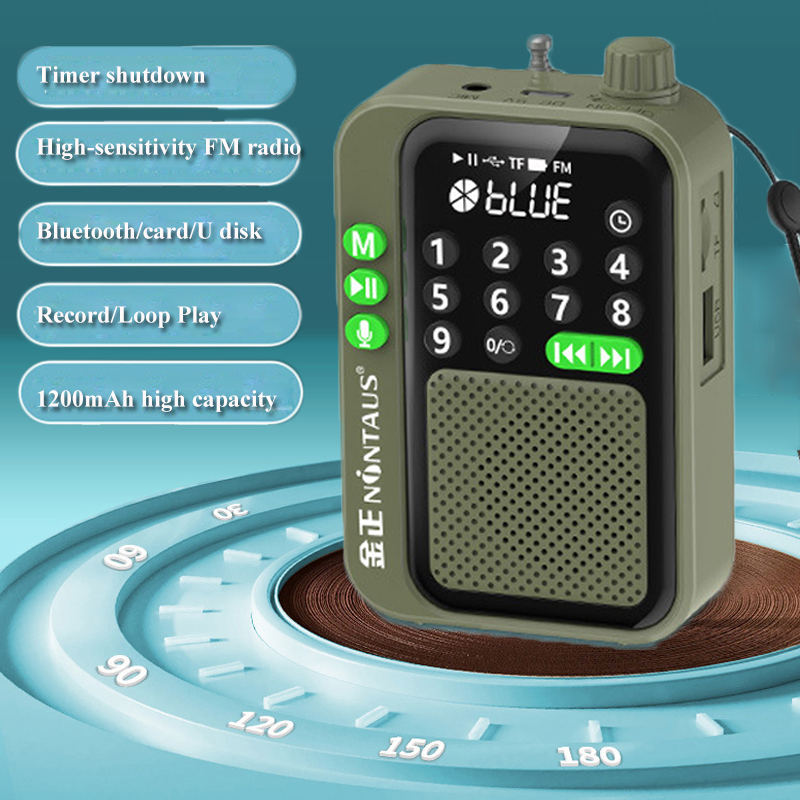 Mini kieszonkowe radio FM Odbiornik radiowy cyfrowy o wysokiej czułości Bezprzewodowy głośnik Bluetooth z wyświetlaczem LED Nagrywanie czasu uśpienia