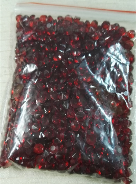 5000PCS 4.5mm Wedding Decoration Crafts Diamond Confetti Table Scatters Crystal Centerpiece Events Party Festive Supplies: dark red