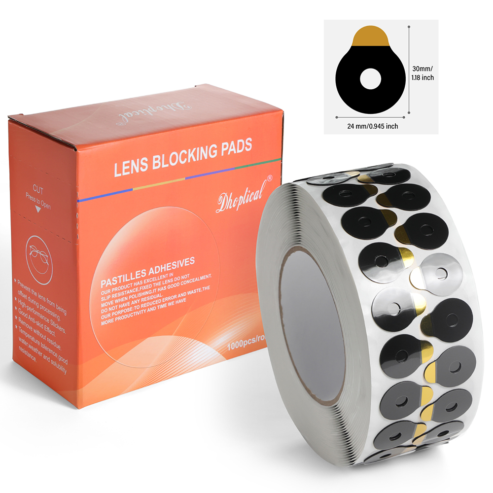 1000 stück hochklebende, rutschfeste, hydrophobe pc-linsenblockierpads zum schutz optischer linsen, linsenschleifzubehör: Dunkelgrau