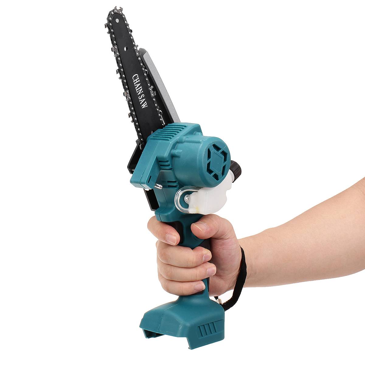 Drillpro 1500W 6 inch Brushless Electric Chain Saw Rechargeable mini Chainsaw Woodworking Logging Pruning for Makita 18V Battery