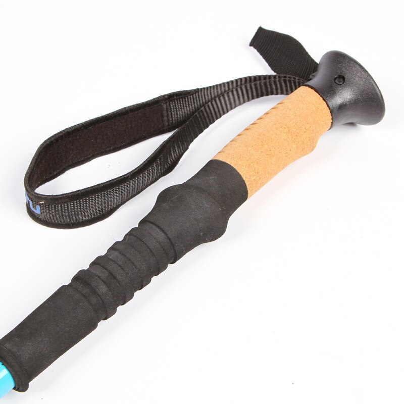 Bastón de senderismo ultraligero, palo de Trekking, 3 secciones, 260g, para exteriores, Alpenstock de carbono