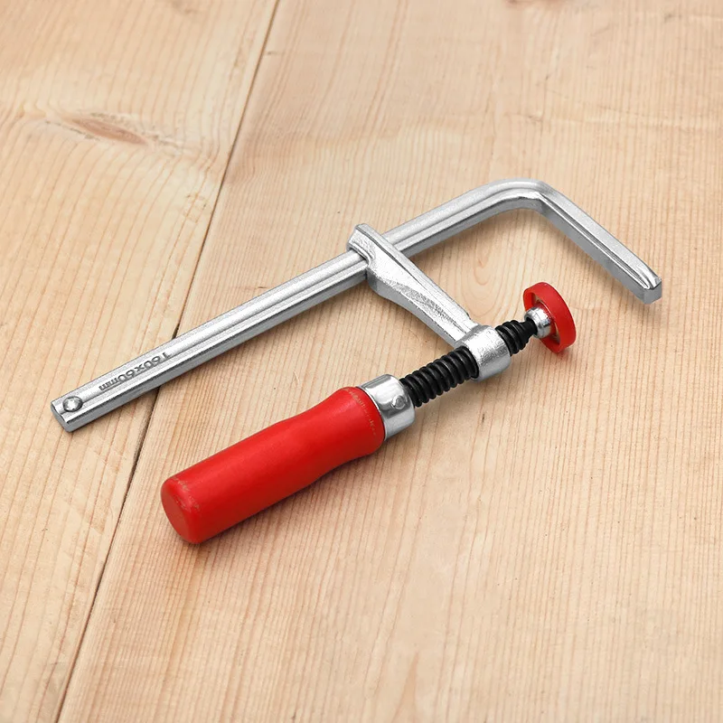Allsome Abrazaderas de riel guía con mango de madera de 120-300 mm con brazo de acción de tornillo para mesa MFT de carpintería y pista de corte