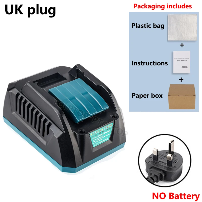 Snellader DC18RC geschikt voor MAKITA lithiumbatterij elektrisch gereedschap 14.4-1 8V 60W 2A lader BL1815N/BL1820B/BL1830B/BL1840B: WHITE