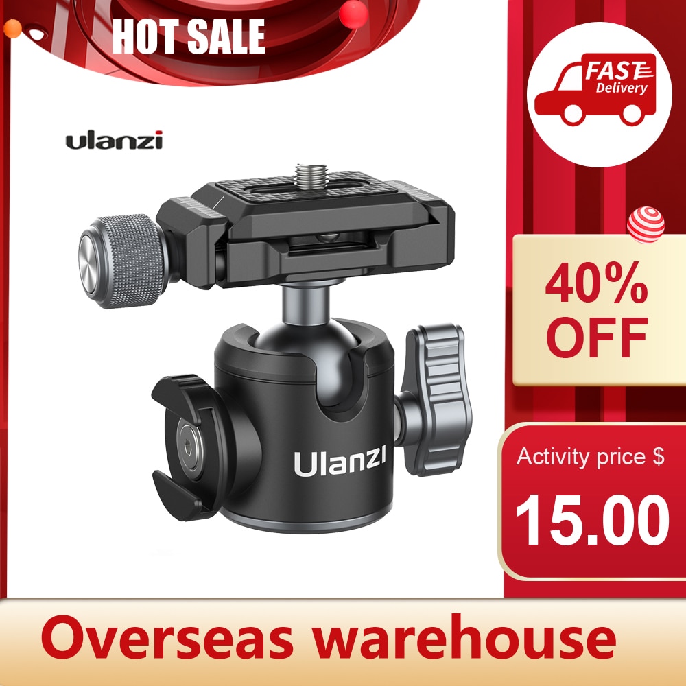 Ulanzi U-60L/U-80/U-80L Arca Zwitserse Side Koude Schoen Balhoofd Arca Swiss Quick Release Plaat 1/4 Inch schroef Voor Dslr Ildc Camera