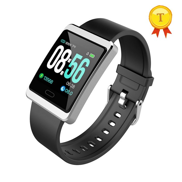 Beste om te trouwen nieuwste hartslag activiteit slaapmonitor siliconen armband horloge slimme armband slimme band voor vrouwen: Zilver