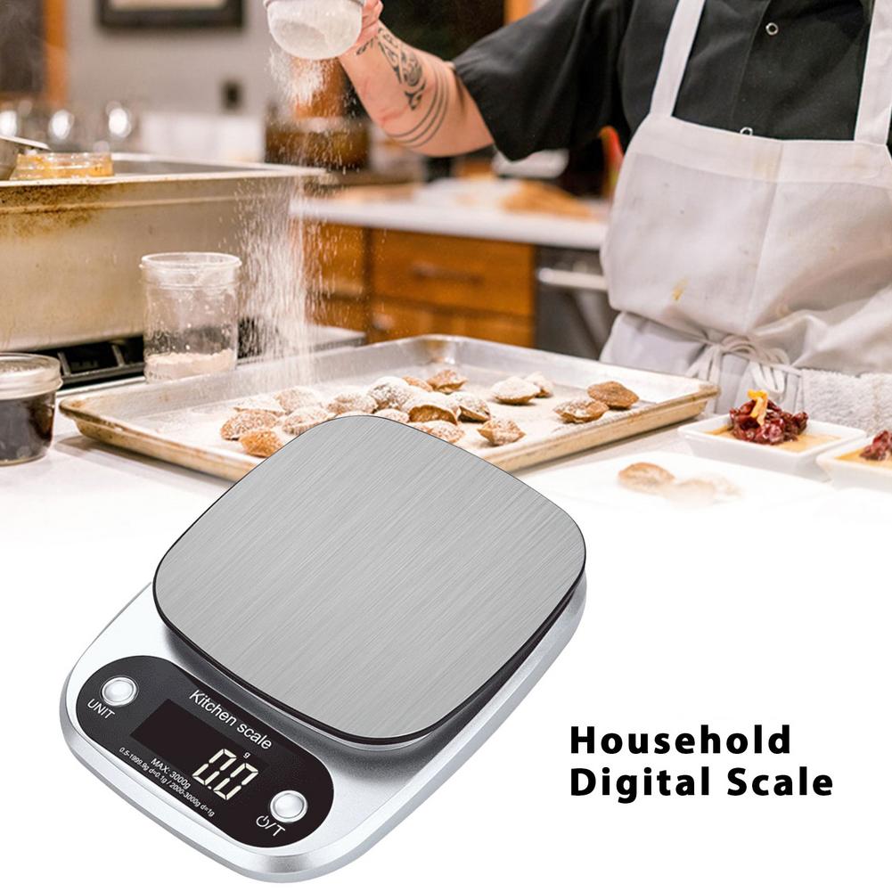 Digital Multifunction Kitchen And Food Scale 0.1 Precise Scales Up To 3 Kg Stainless Steel Easy Clean Table Top Scale With Large