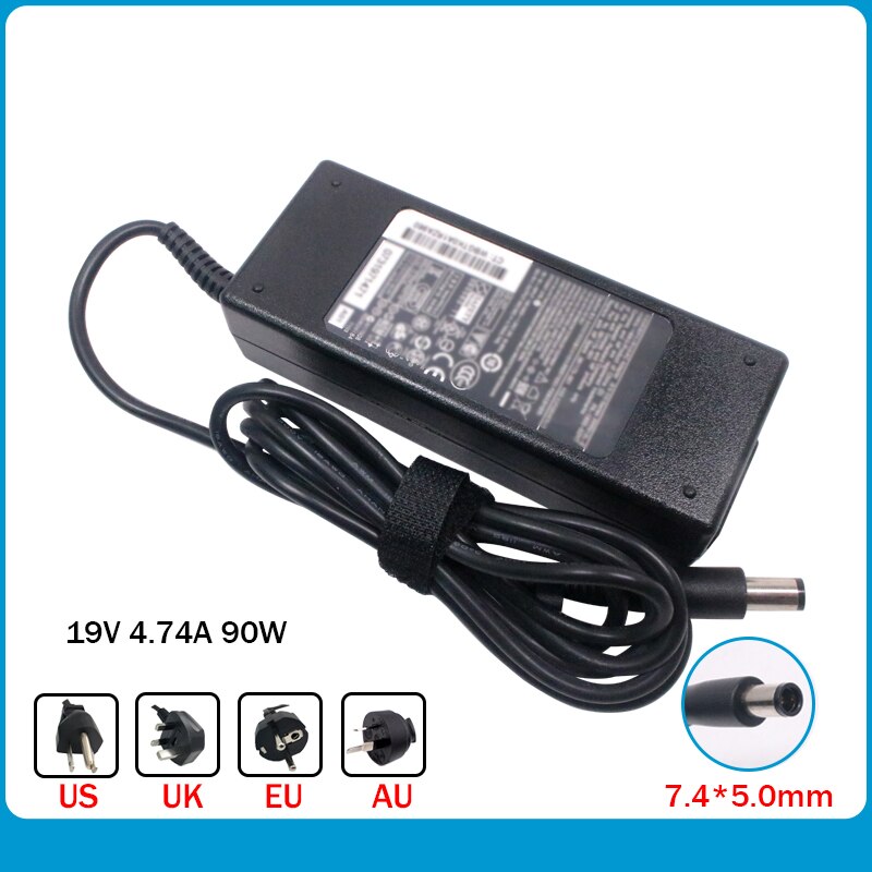 Laptop Ac Adapter 90W Voor Hp Pavilion dv3 dv4 dv5 g4 g6 g7 Notebook Laptop Charger 19V 4.74A 90W 7.4*5.0mm