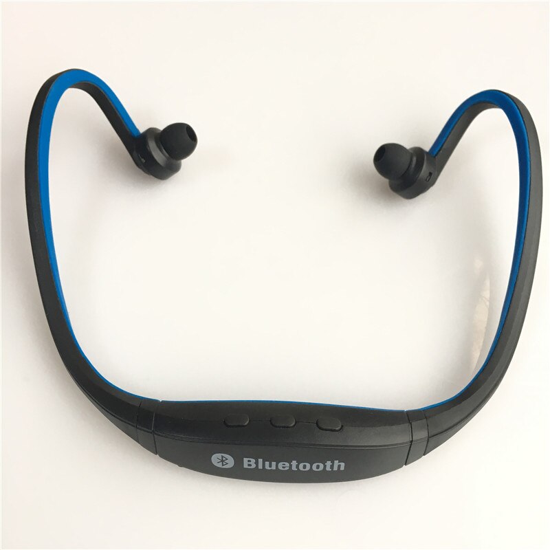 S9 Bluetooth Earphone Wireless Sports Bluetooth Headphones Support TF/SD Card Microphone For iPhone Huawei XiaoMi Phone: Blue NO slot