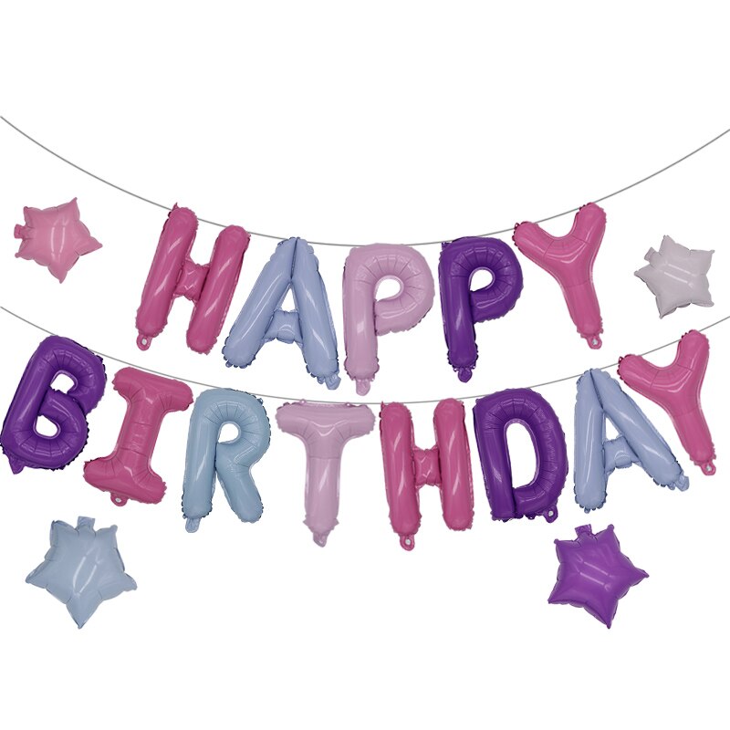 13 pièces joyeux anniversaire fête ballons feuille lettre ballon fête d'anniversaire décorations enfants adultes ballons d'anniversaire fournitures de fête