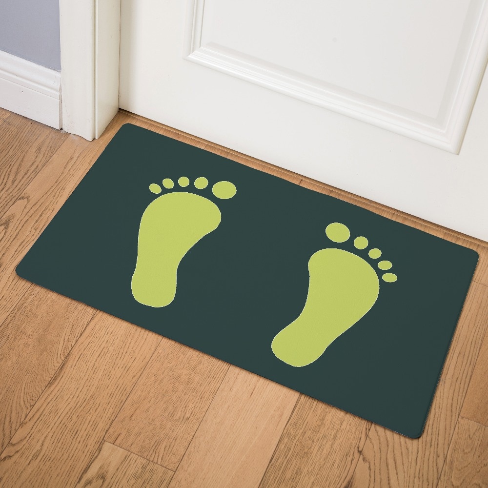 Empreinte facile à nettoyer tapis de sol PVC paillasson antidérapant entrée porte tapis résistant à l'huile cuisine tapis dessin animé imperméable doux tapis