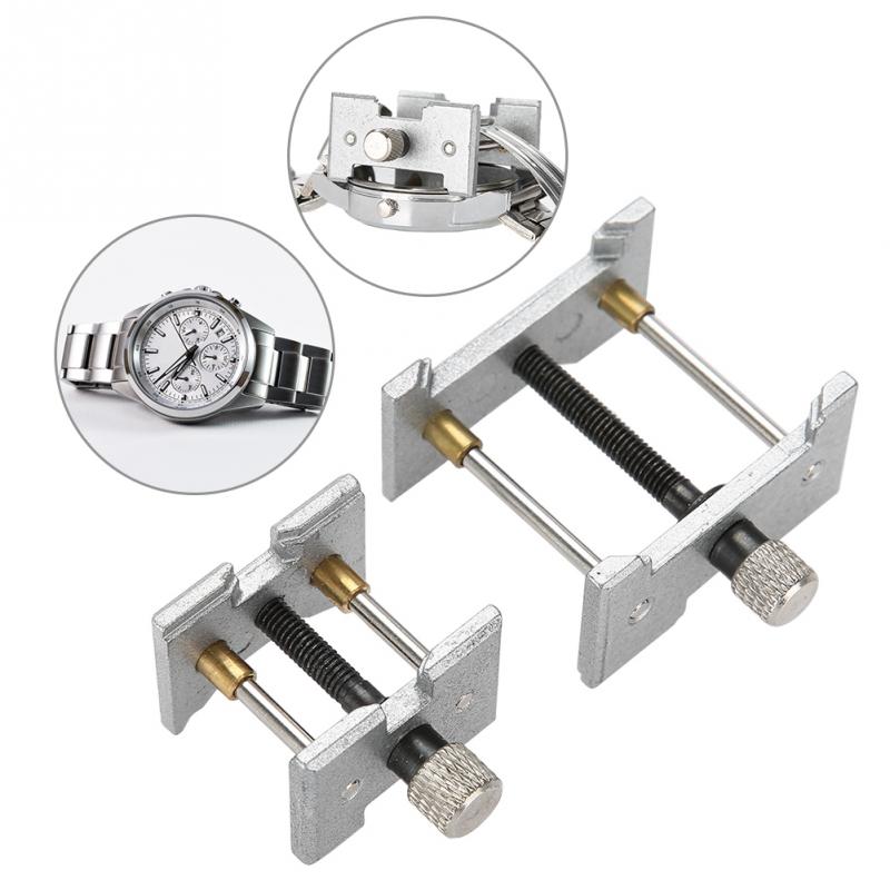 2Pcs Multifunctional Steel Watch Movement Holder Vice Clamp Remover Adjuster Fixer Adjustable Watch Repair Tool for Watchmaker