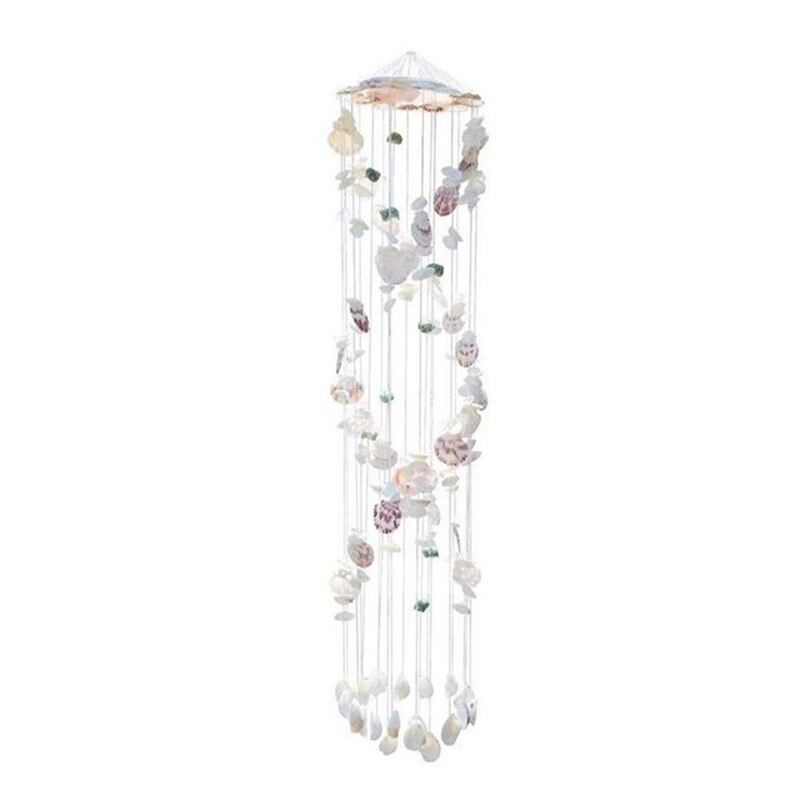 1Pcs Natuurlijke Schelpen Wind Chime Outdoor Opknoping Prachtige Schelp Windbell Eolische Bells Ambachten Ornamenten Tuin
