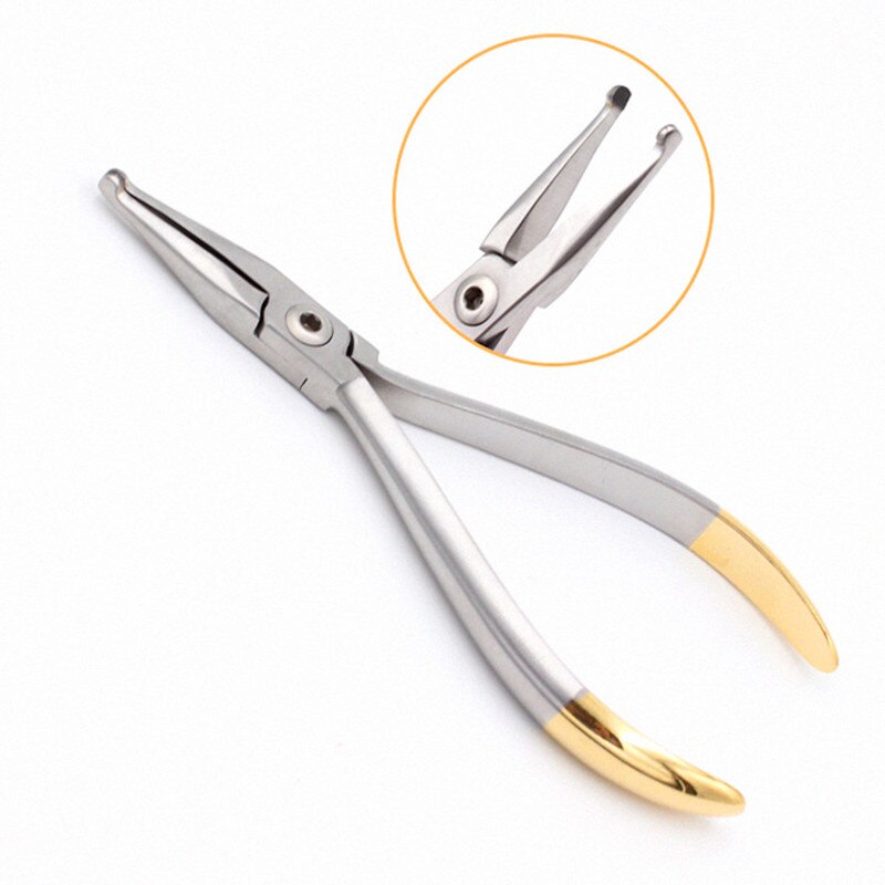 Pince dentaire incurvée, tête droite, tête incurvée, pince de dentiste en acier inoxydable, outils orthodontiques, produit
