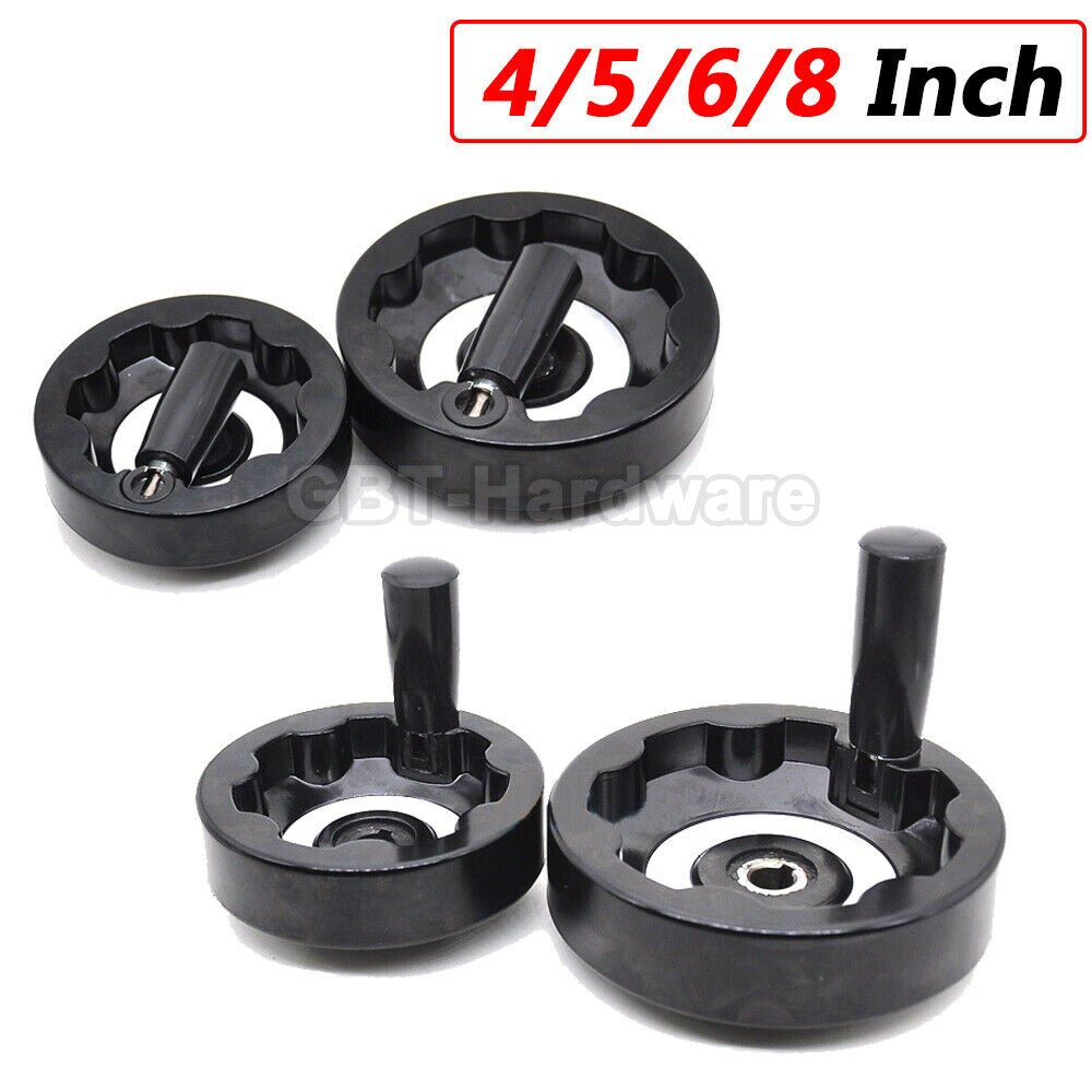 Volante de baquelita de 4 &quot;, 5&quot;, 6 &quot;y 8&quot; con diámetro exterior de 100mm, 125mm, 160mm, 200mm, diámetro interior de 12/16/18mm, torno afilador de cuchillos para impresora 3D