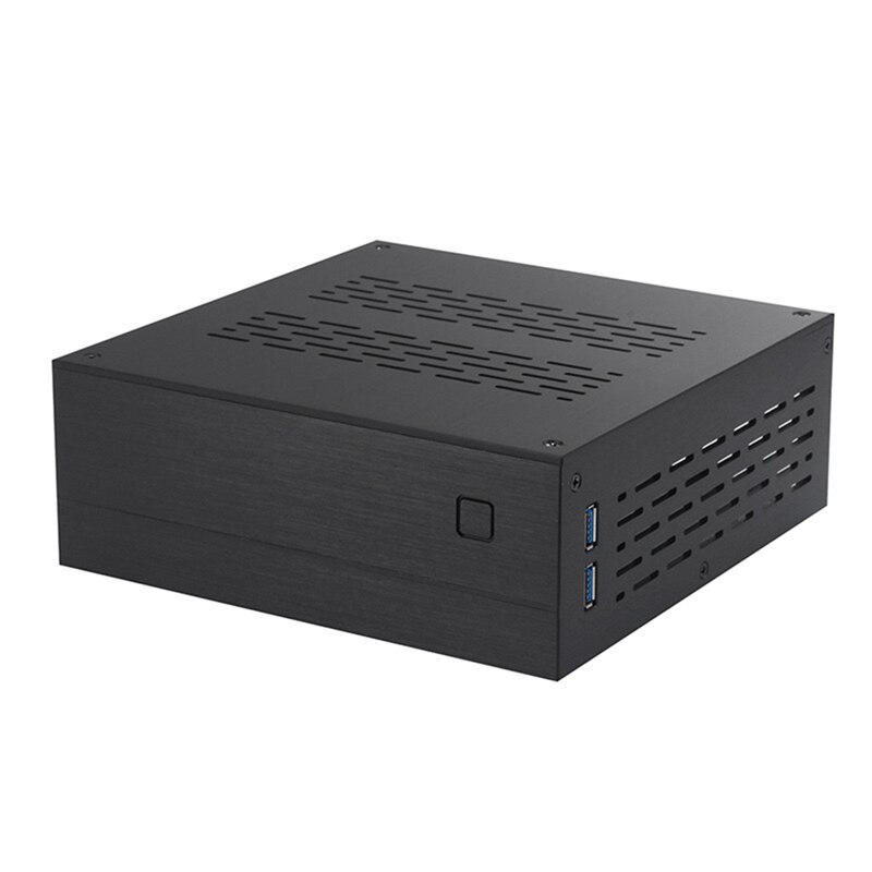HTPC Computer Case Horizontal ITX Mini Small Case Industrial Control Case: black