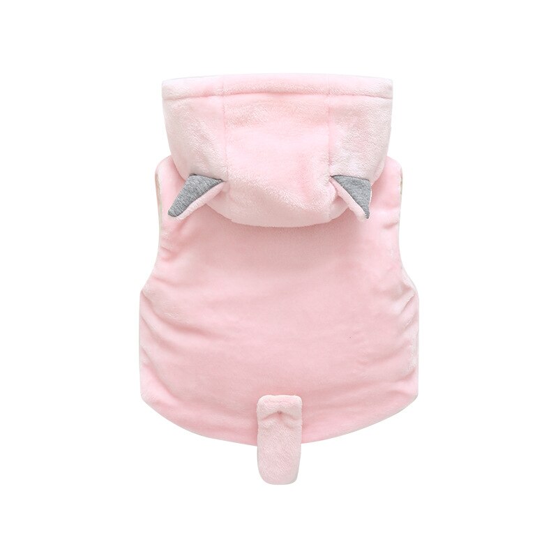 automne hiver bébé polaire gilet dessin animé chat épaissir coton bébé fille gilet enfant en bas âge garçons veste sans manches