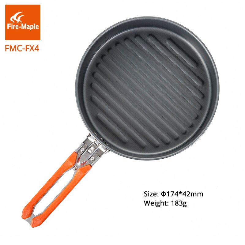 Fire Maple Feest Vesta Pan Outdoor Camping Wandelen Pinic Draagbare Harde Aluminium Koekenpan Opvouwbare Handvat FMC-FX4